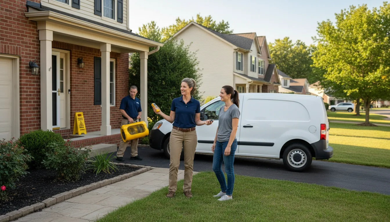 Residential water damage restoration in Alum Bank, PA